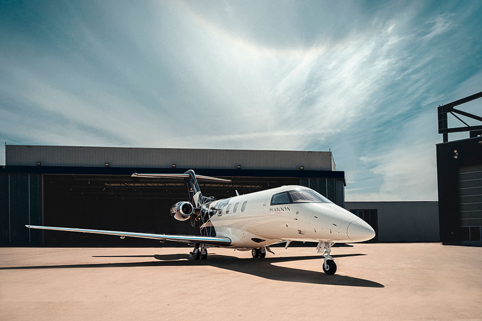 Pilatus PC-24 outside hanger