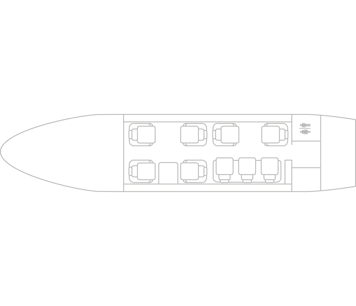 Bombardier Challenger 300 interior cabin specifications