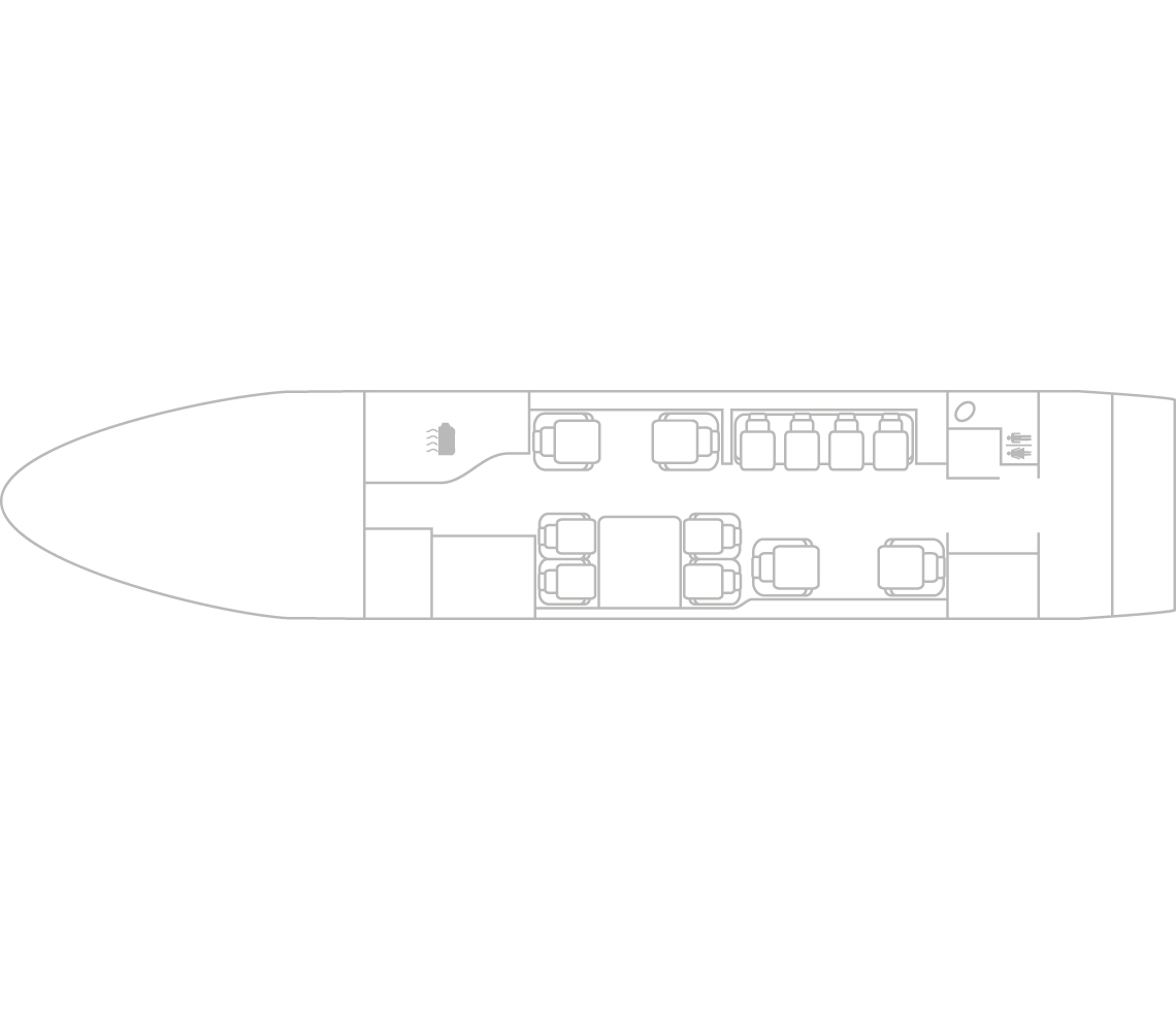 Bombardier Challenger 604 interior cabin specifications