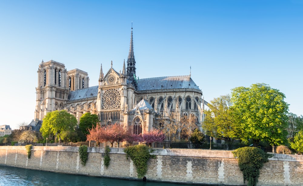 Notre Dame during spring