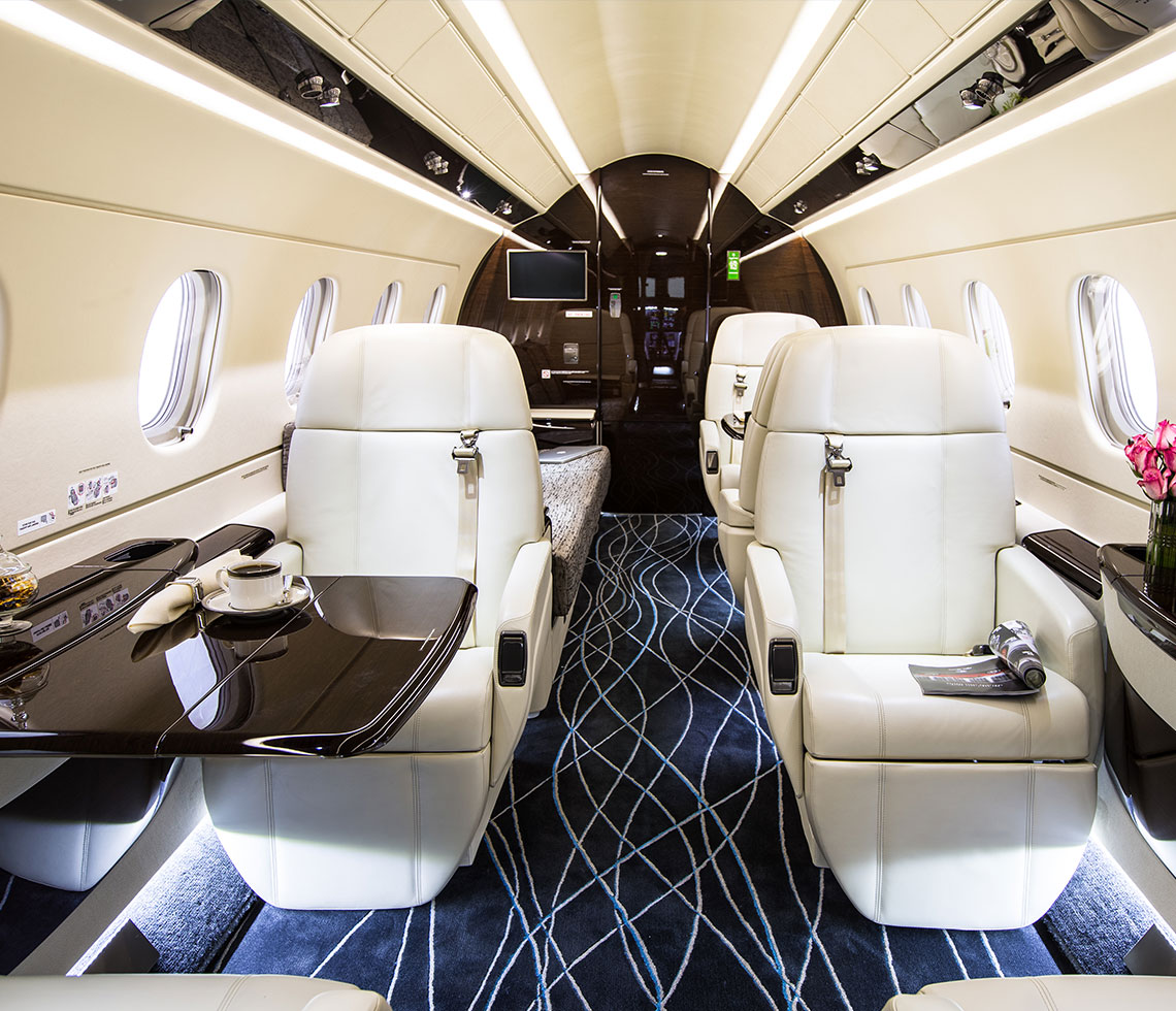 Embraer Legacy 500 private jet charter interior cabin