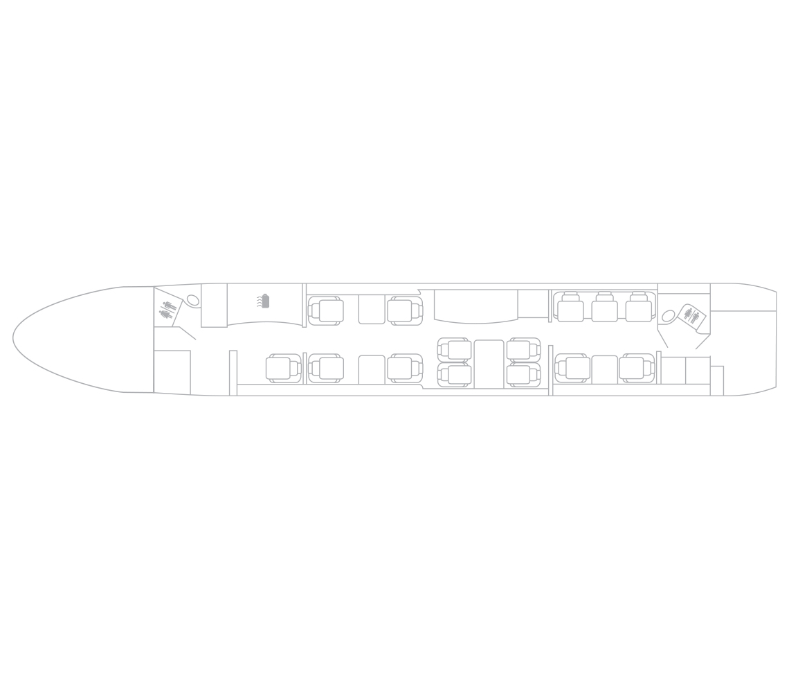 Bombardier Global 6000 interior cabin specification