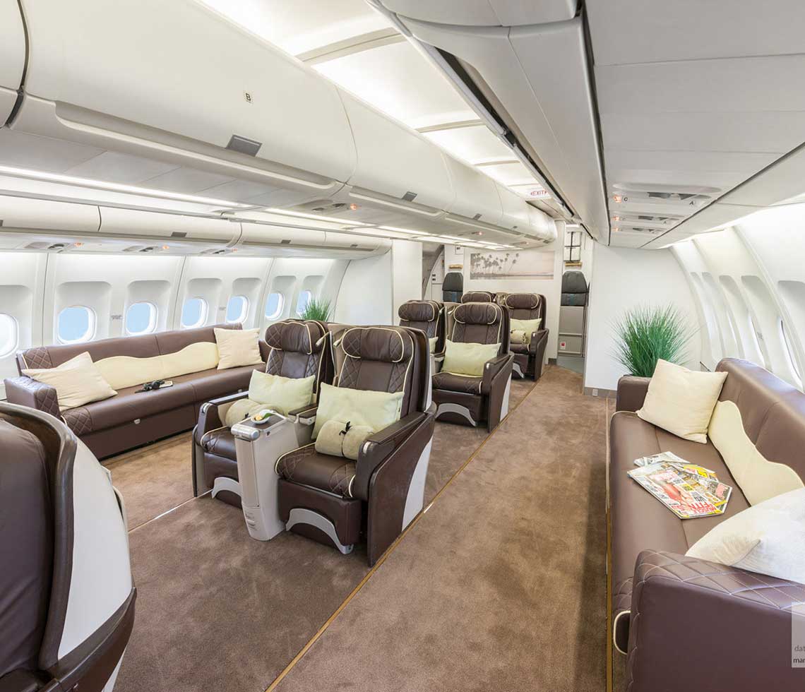 Airbus A340-300 private aircraft VIP configuration with reclining seats